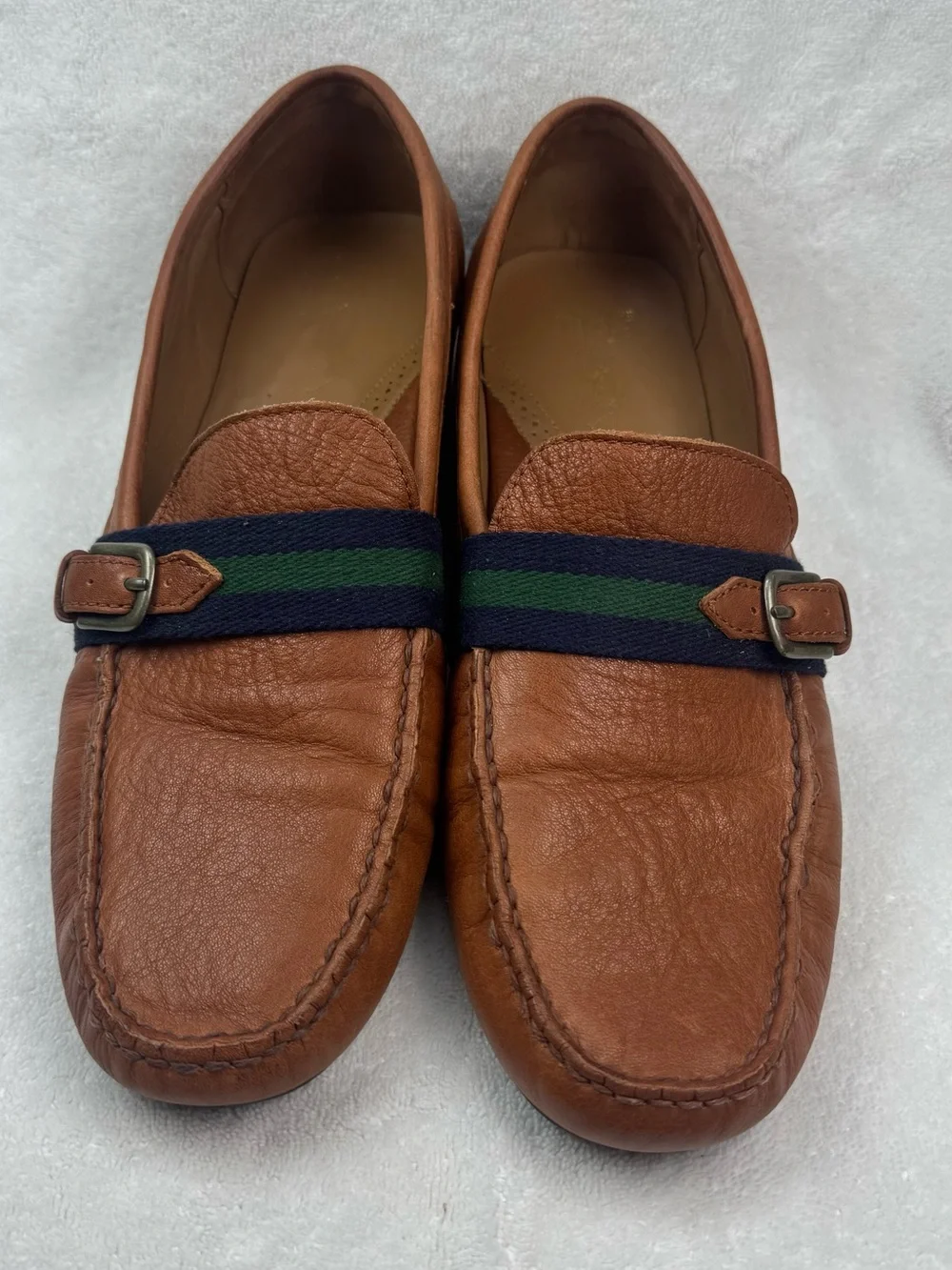 Polo Ralph Lauren Riali Driving Loafer, Smooth Leather, Polo Brown 12D in Box